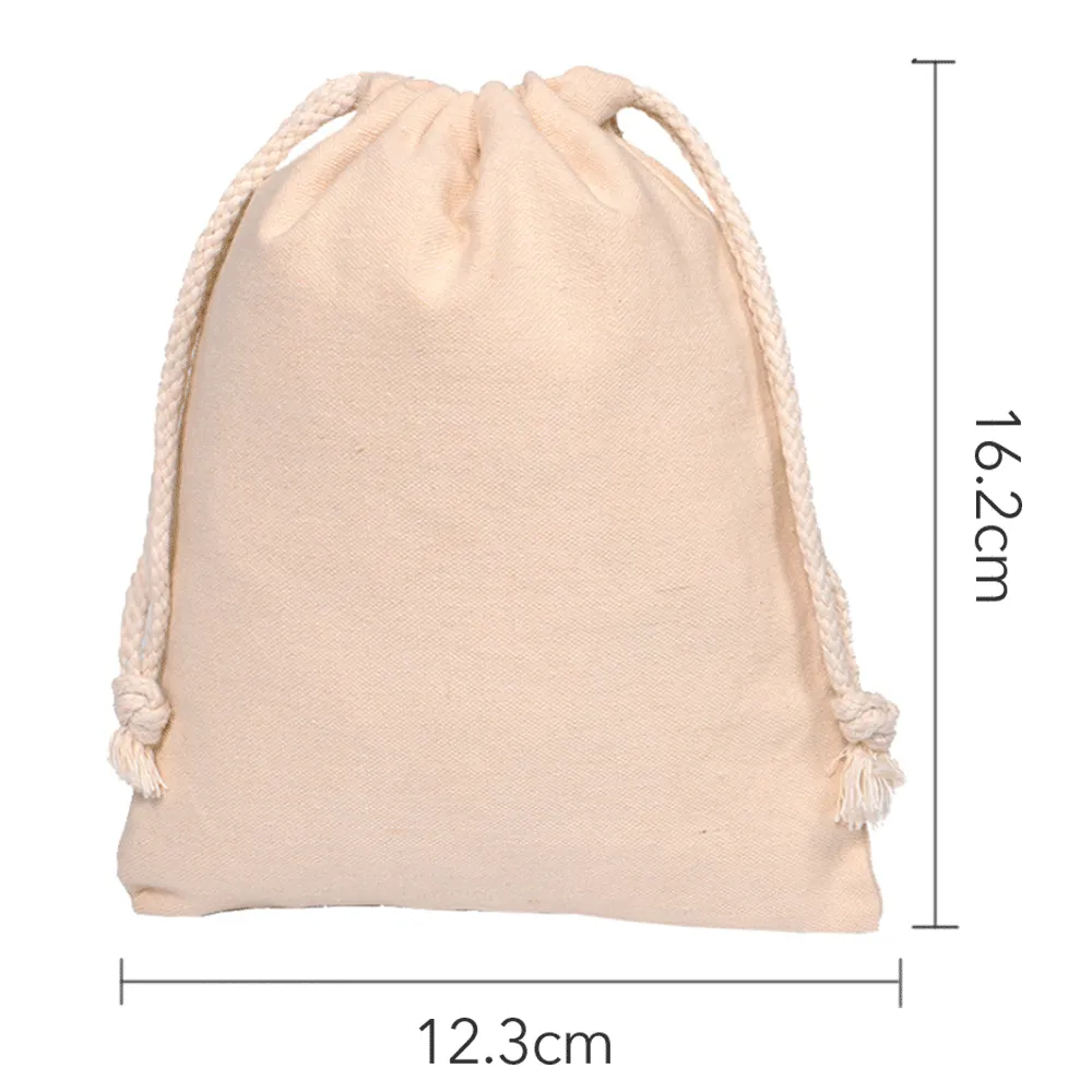 12 x 16cm Cotton Drawstring Pouch