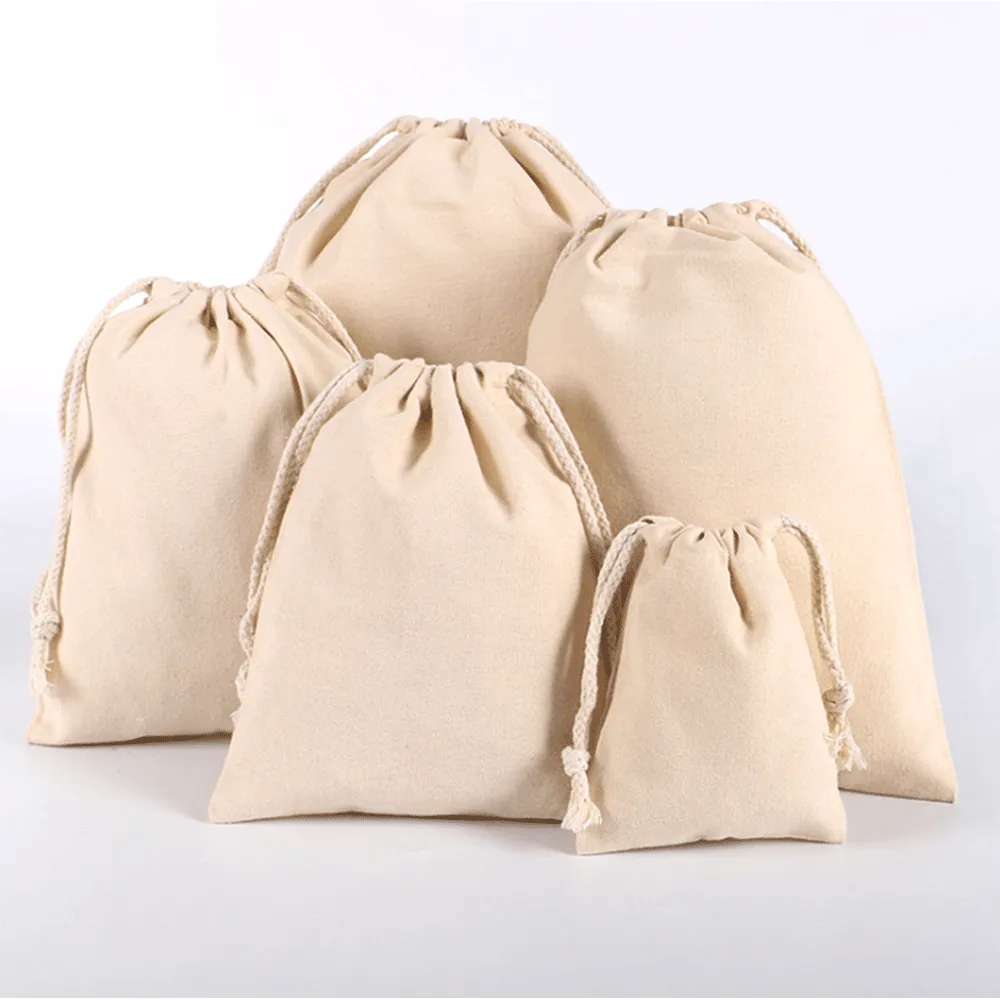 12 x 16cm Cotton Drawstring Pouch