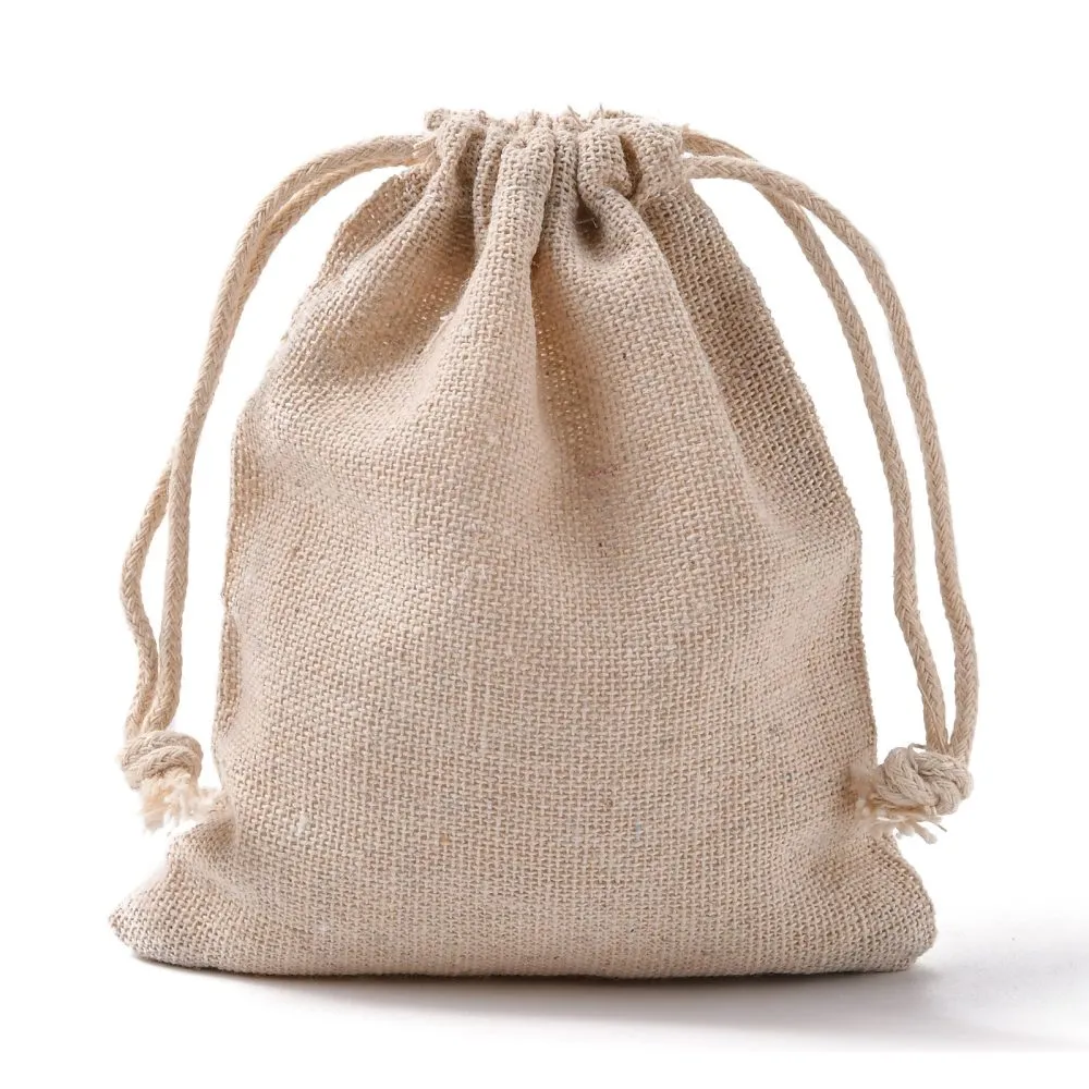 250 pc Cotton Packing Pouches Drawstring Bags, Gift Sachet Bags, Muslin Bag Reusable Tea Bag, Wheat, 11x9.5cm