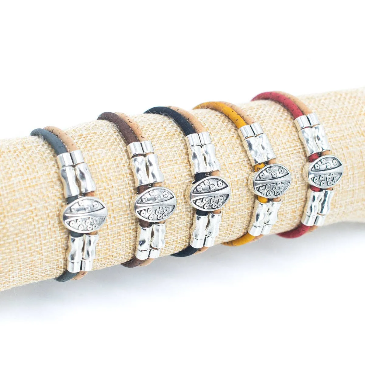 Abstract tree Cork Bracelet  BR-221-MIX-5