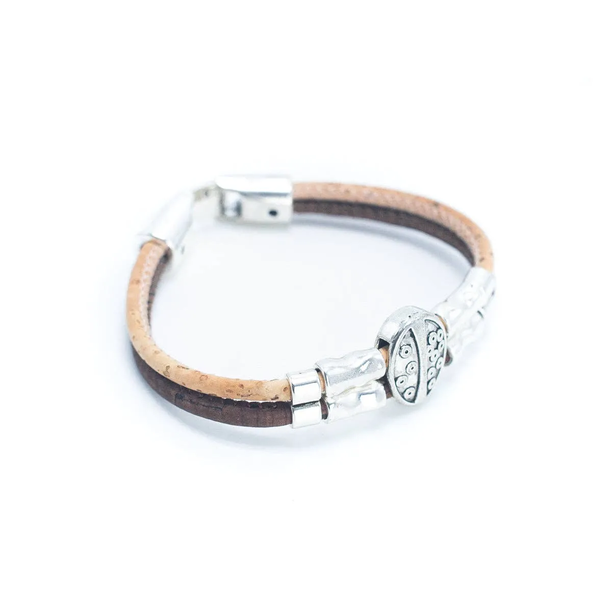 Abstract tree Cork Bracelet  BR-221-MIX-5