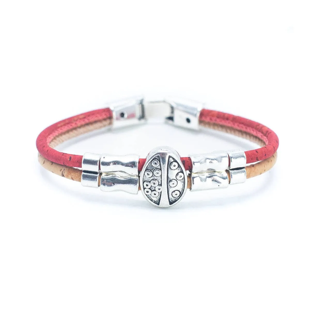 Abstract tree Cork Bracelet  BR-221-MIX-5