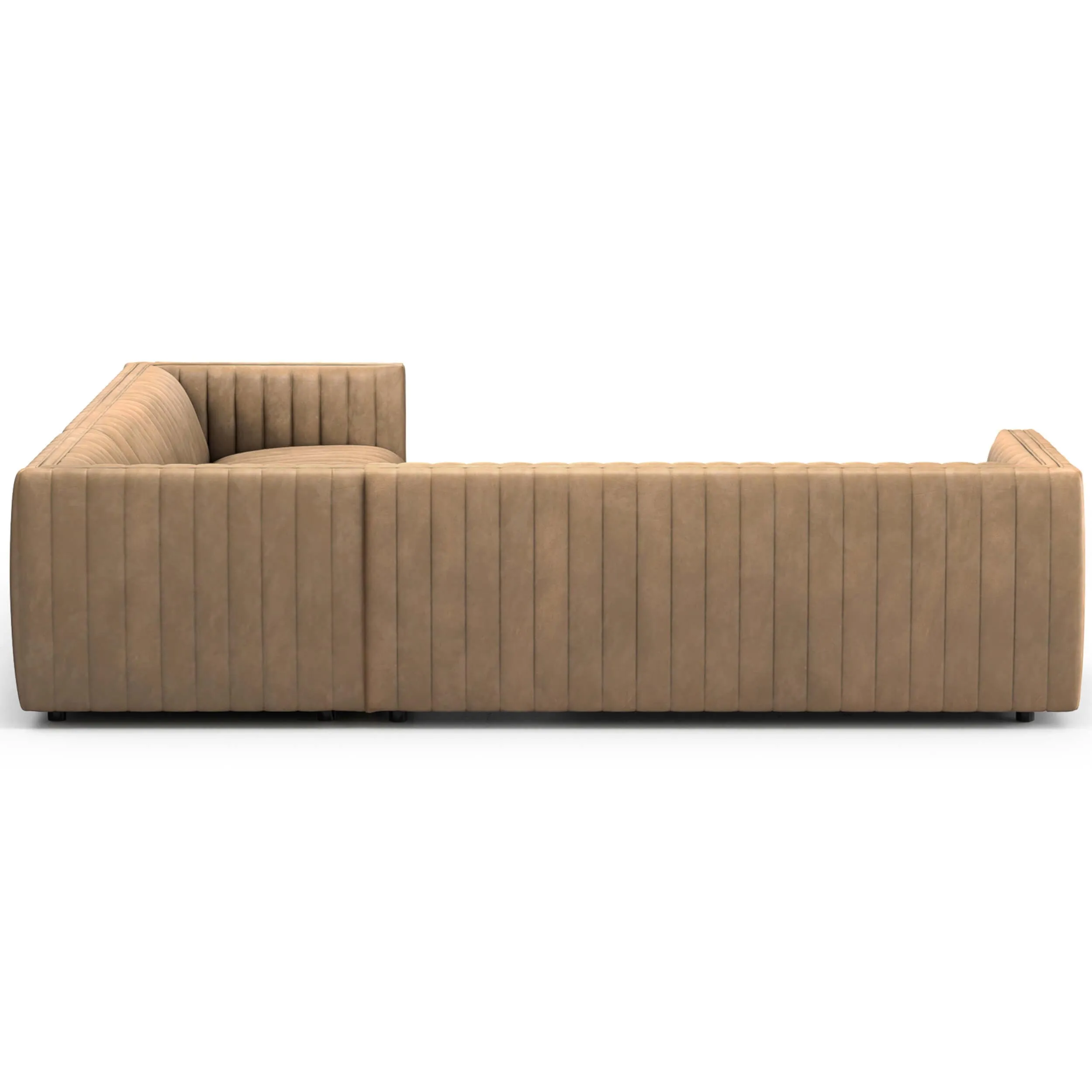 Augustine 3 Piece 105" Leather Sectional, Palermo Drift