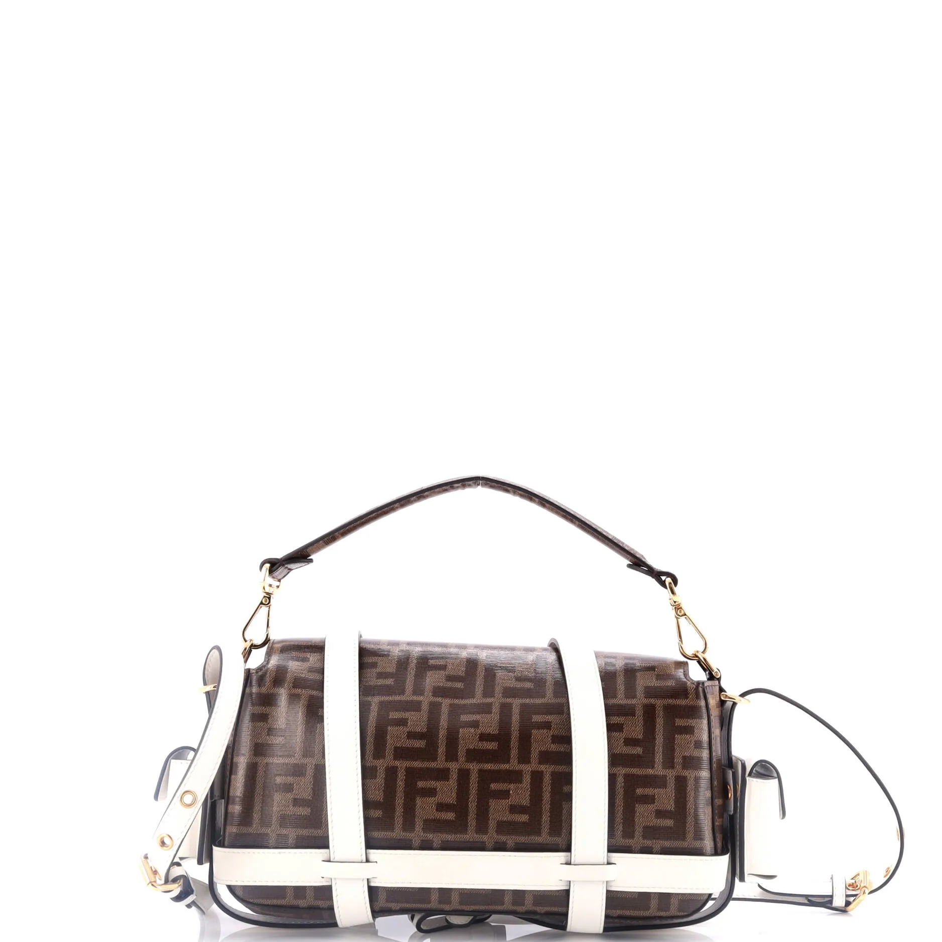 Baguette Cage Bag Zucca Coated Canvas and Leather Medium
