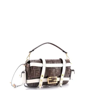 Baguette Cage Bag Zucca Coated Canvas and Leather Medium