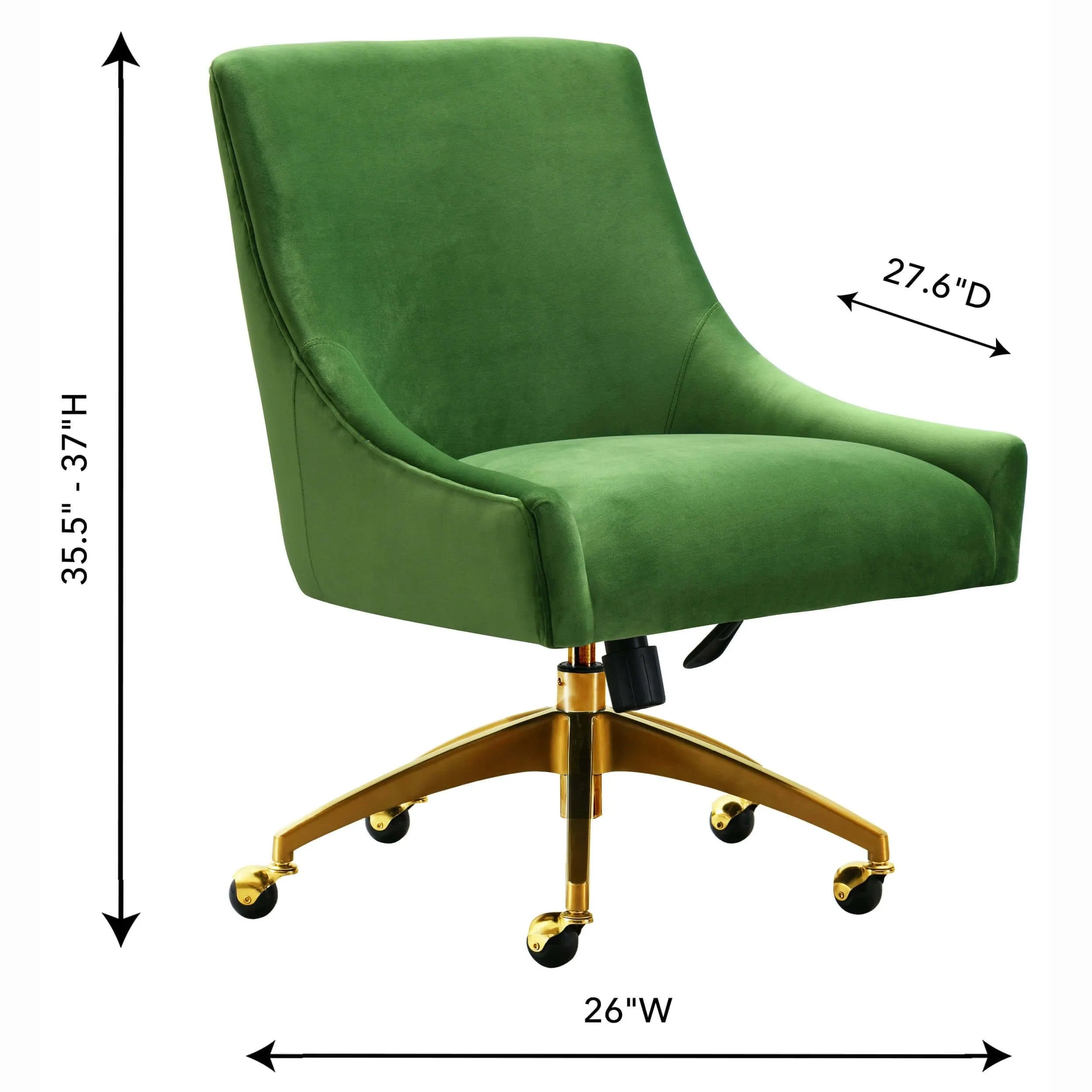 Beatrix Swivel Office Chair, Green