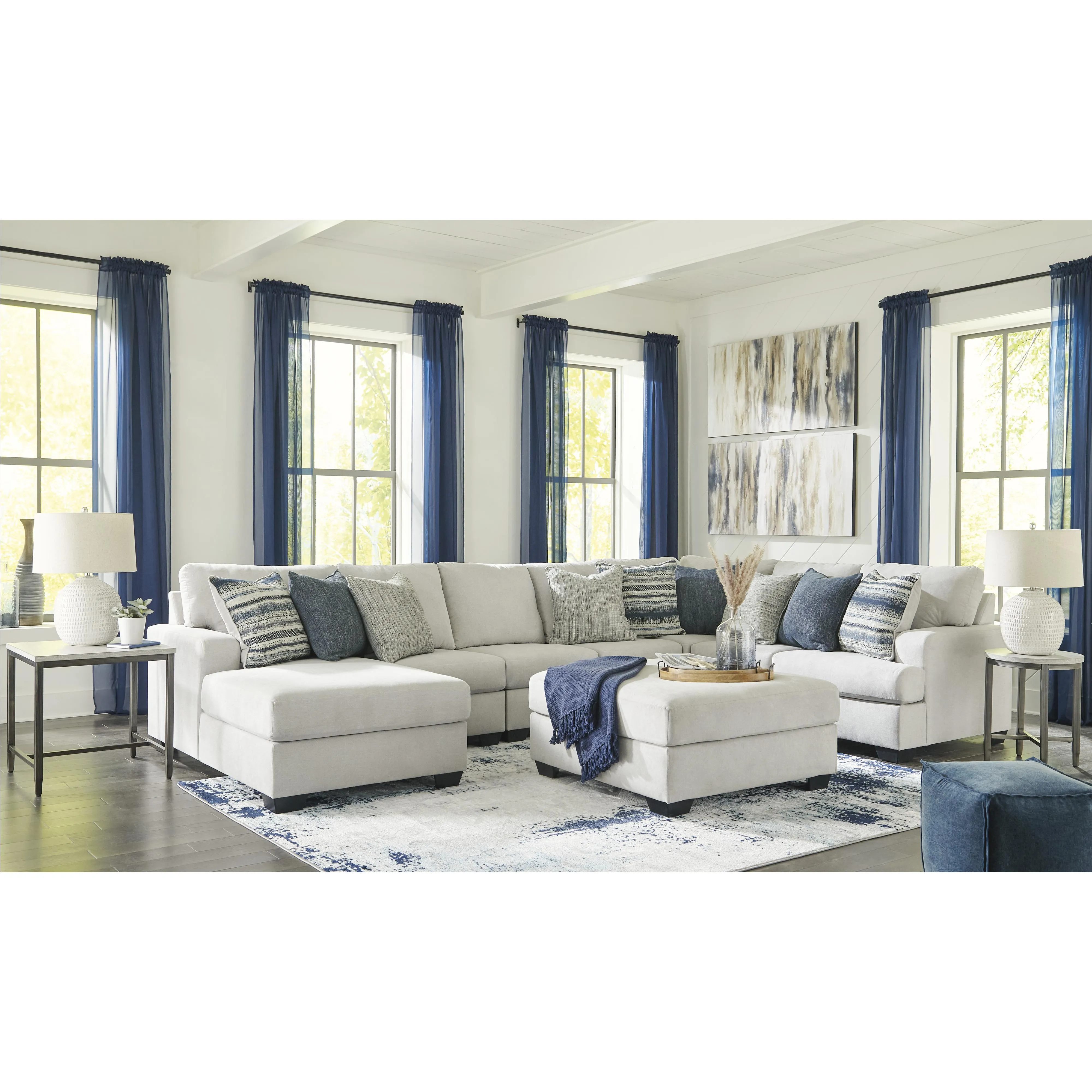 Benchcraft Lowder Fabric 5 pc Sectional 1361116/1361146/1361134/1361177/1361156