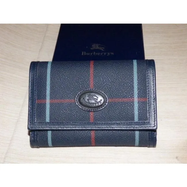 Burberry Vintage Pursesdesigner Purses Blue Red White And Tan Plaid Window Coated Canvas Leather Sat
