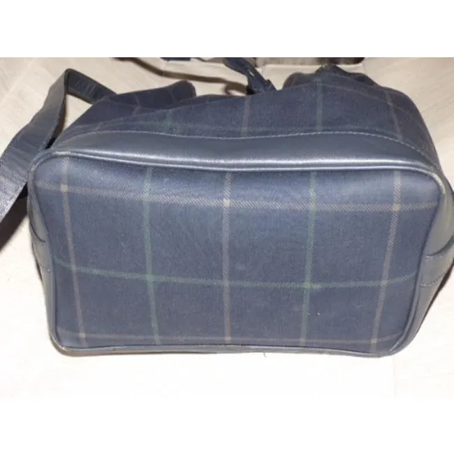 Burberry Vintage Pursesdesigner Purses Blue Red White And Tan Plaid Window Coated Canvas Leather Sat