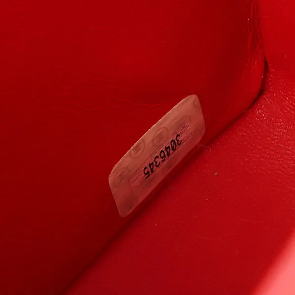 Chanel Around 1995 Made Paris Limited Cc Mark Plate 2Way Chain Bag Red