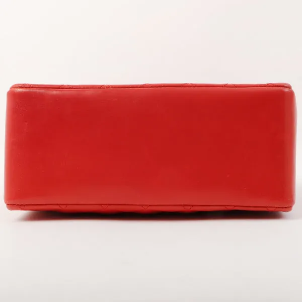 Chanel Around 1995 Made Paris Limited Cc Mark Plate 2Way Chain Bag Red