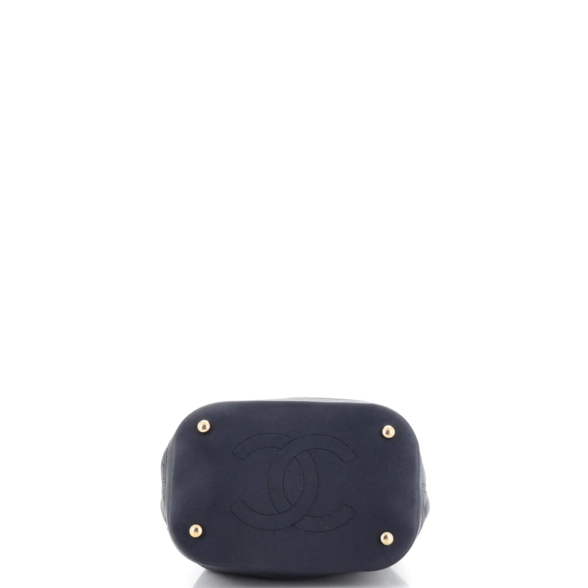 Chanel Cc Drawstring Bucket Bag Quilted