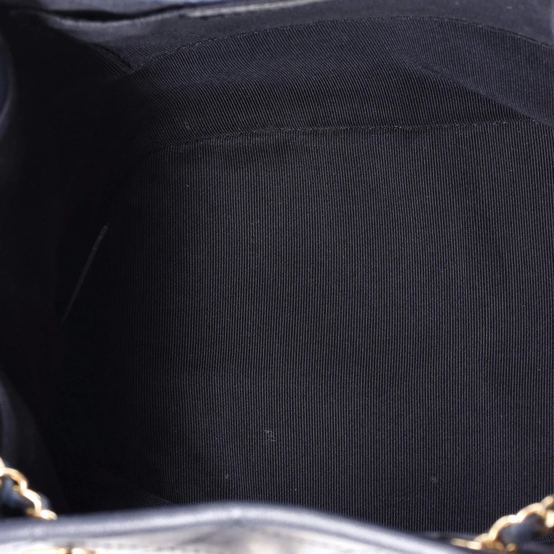 Chanel Cc Drawstring Bucket Bag Quilted