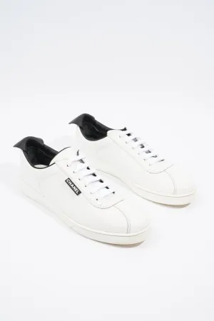 Chanel CC Logo Lace Up White   Black Leather EU 41.5 UK 8.5
