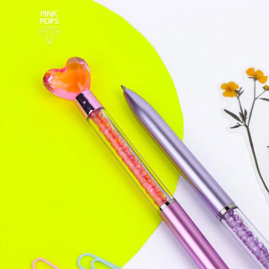 Crystal Love Diamond Heart  Ballpoints