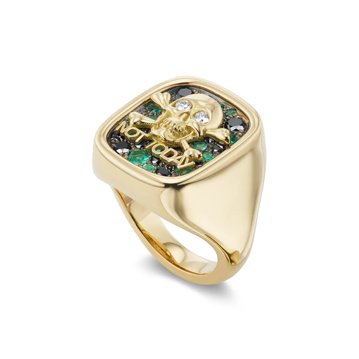 Custom Signet with Pave Stones