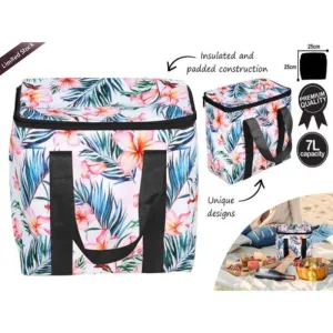 Deluxe Insulated Frangipani Cooler Bag - 25cm x 25cm