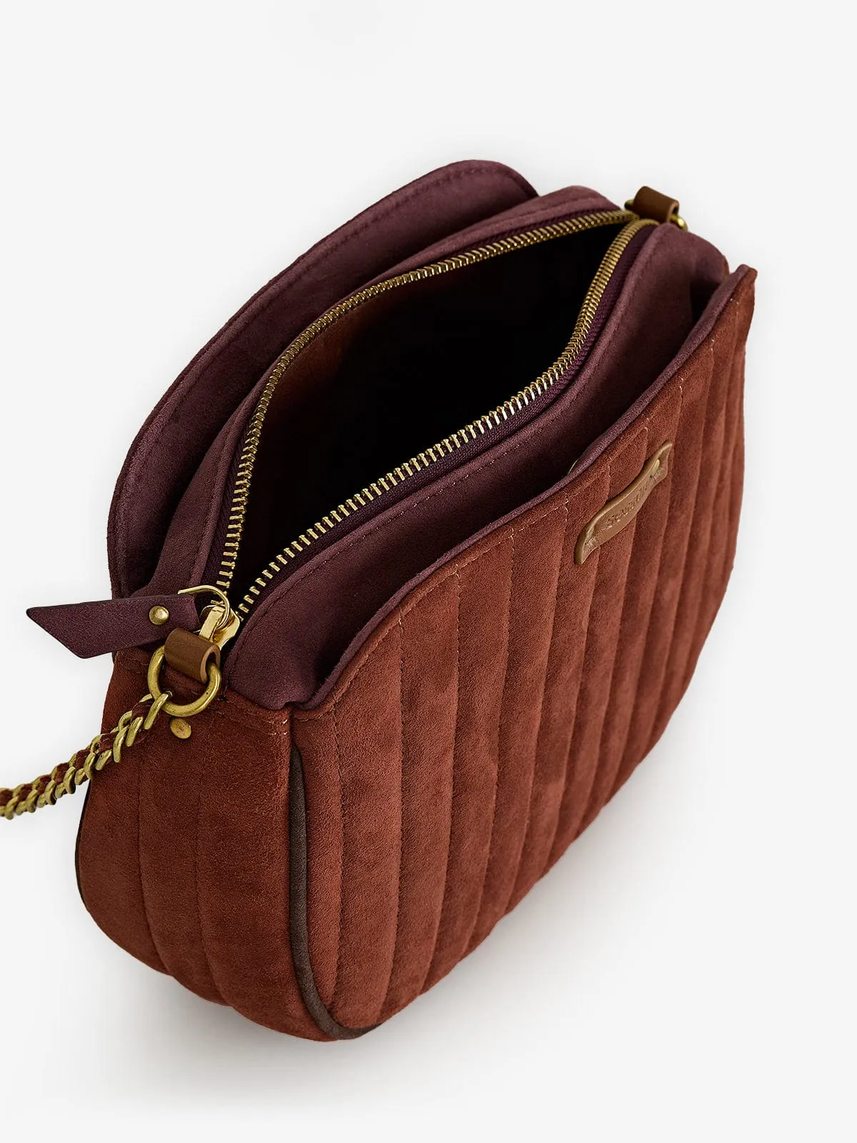 Divine Suede Bag - Tan