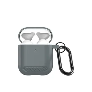 Dux Ducis - AirPods (1st & 2nd generation) rubber protective case cover with carabiner carbon look - dark gray