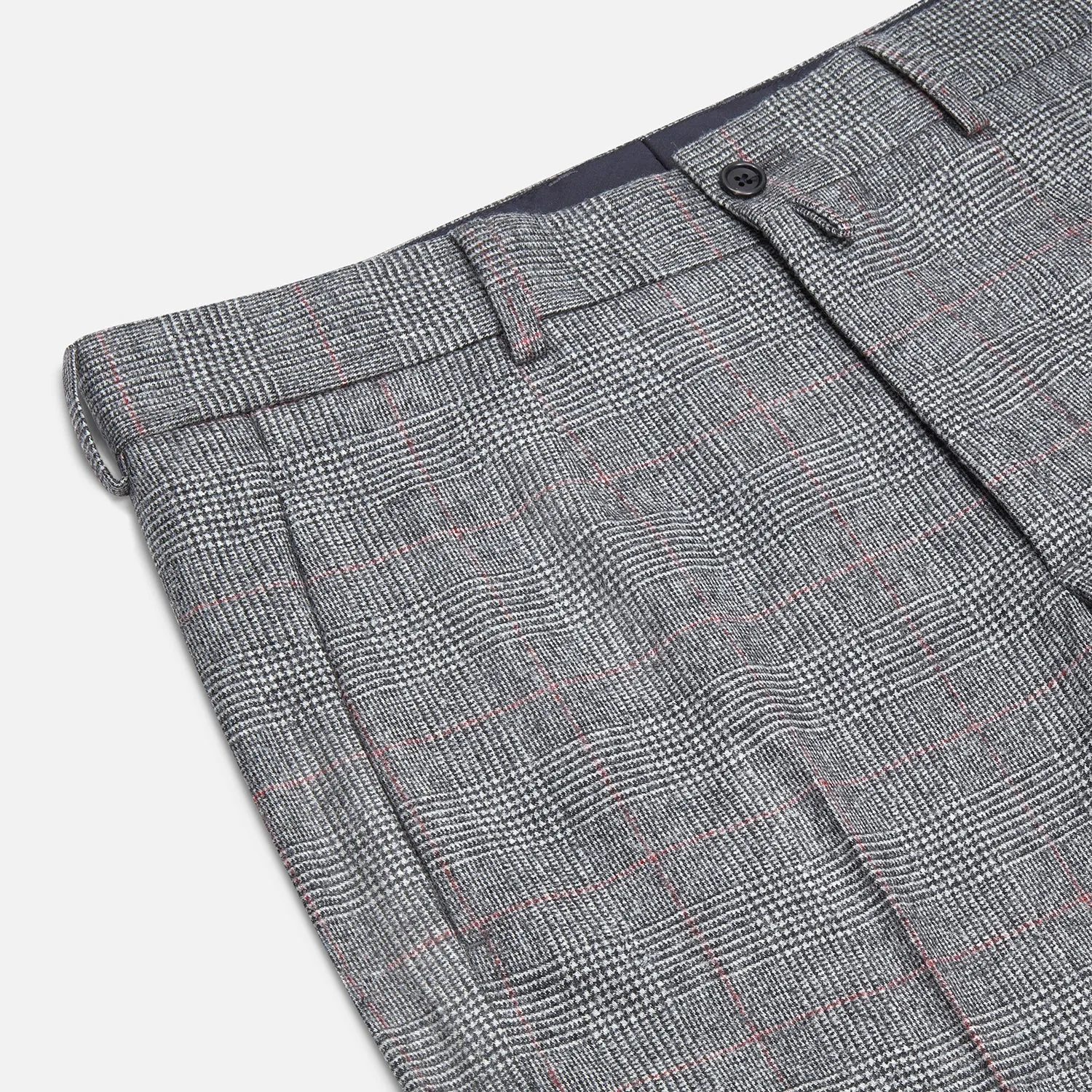 Grey and Red Check Rupert Trousers