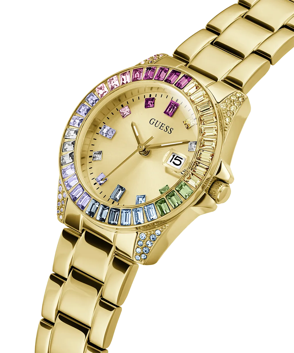 GUESS Ladies Gold Tone Date Watch