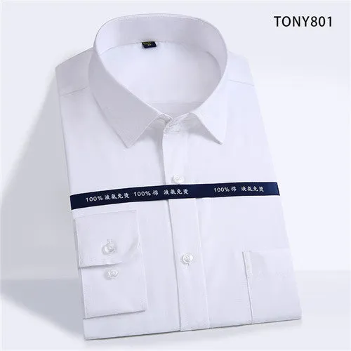 High Quality Solid Cotton Long Sleeve Shirt #805X