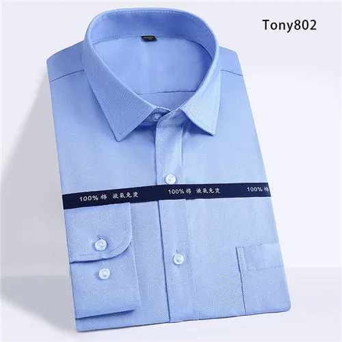 High Quality Solid Cotton Long Sleeve Shirt #805X