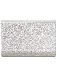 INC Women's Silver PVC Speckle Chain Strap Crossbody Handbag Purse