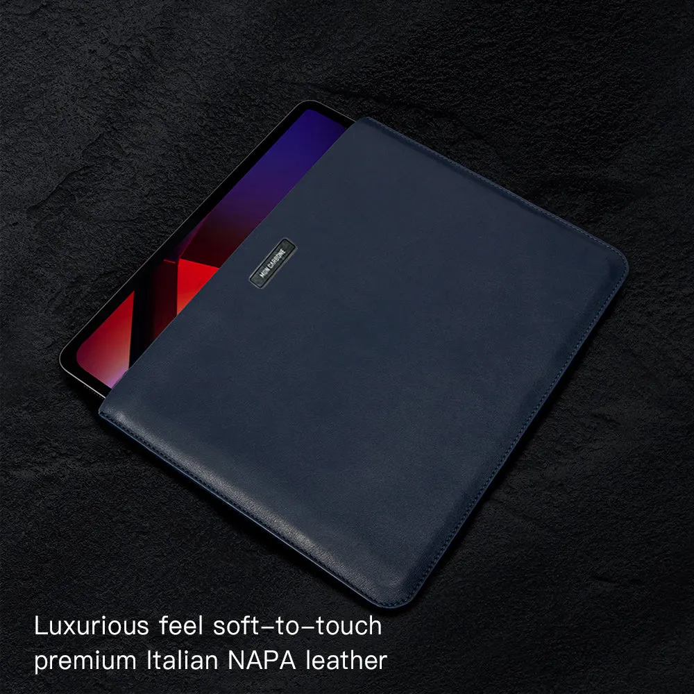 iPad Air / iPad Pro Sleeve Italian Napa Leather – Atlantis Blue