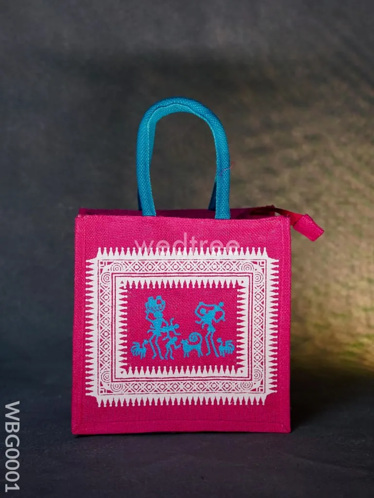 Jute bag with Warli Print - WBG0001