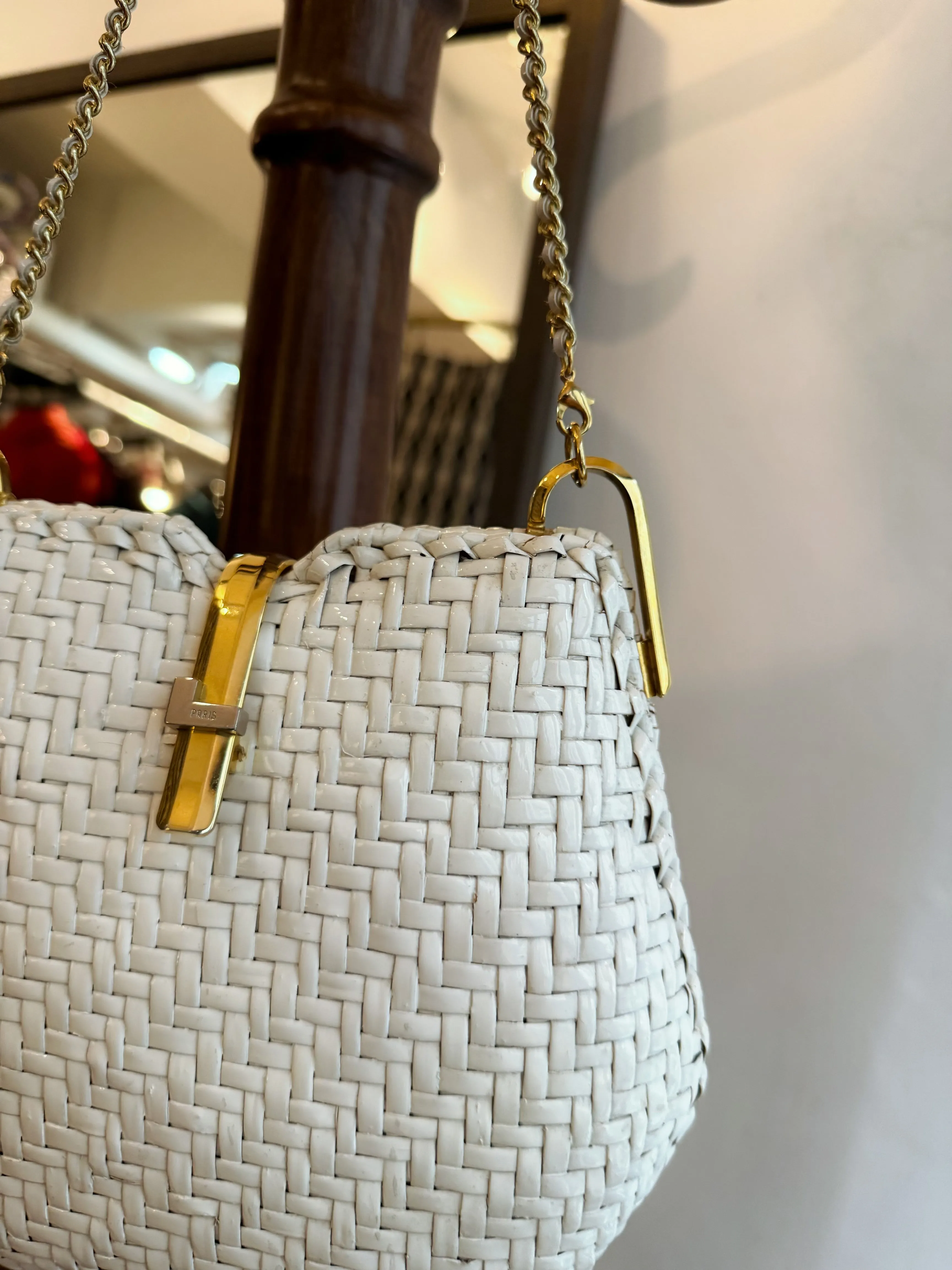LANCEL Woven Chain Bag