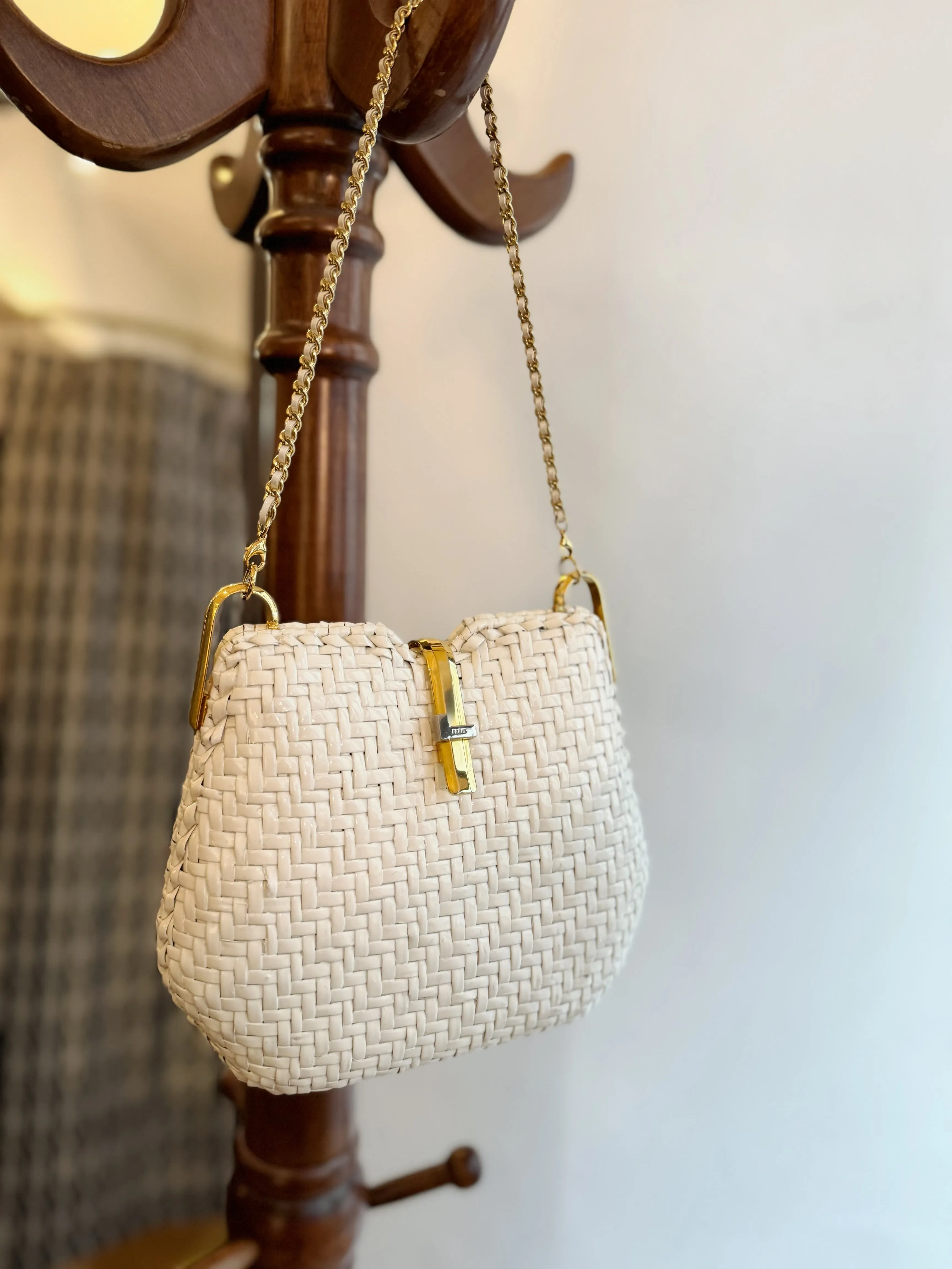 LANCEL Woven Chain Bag