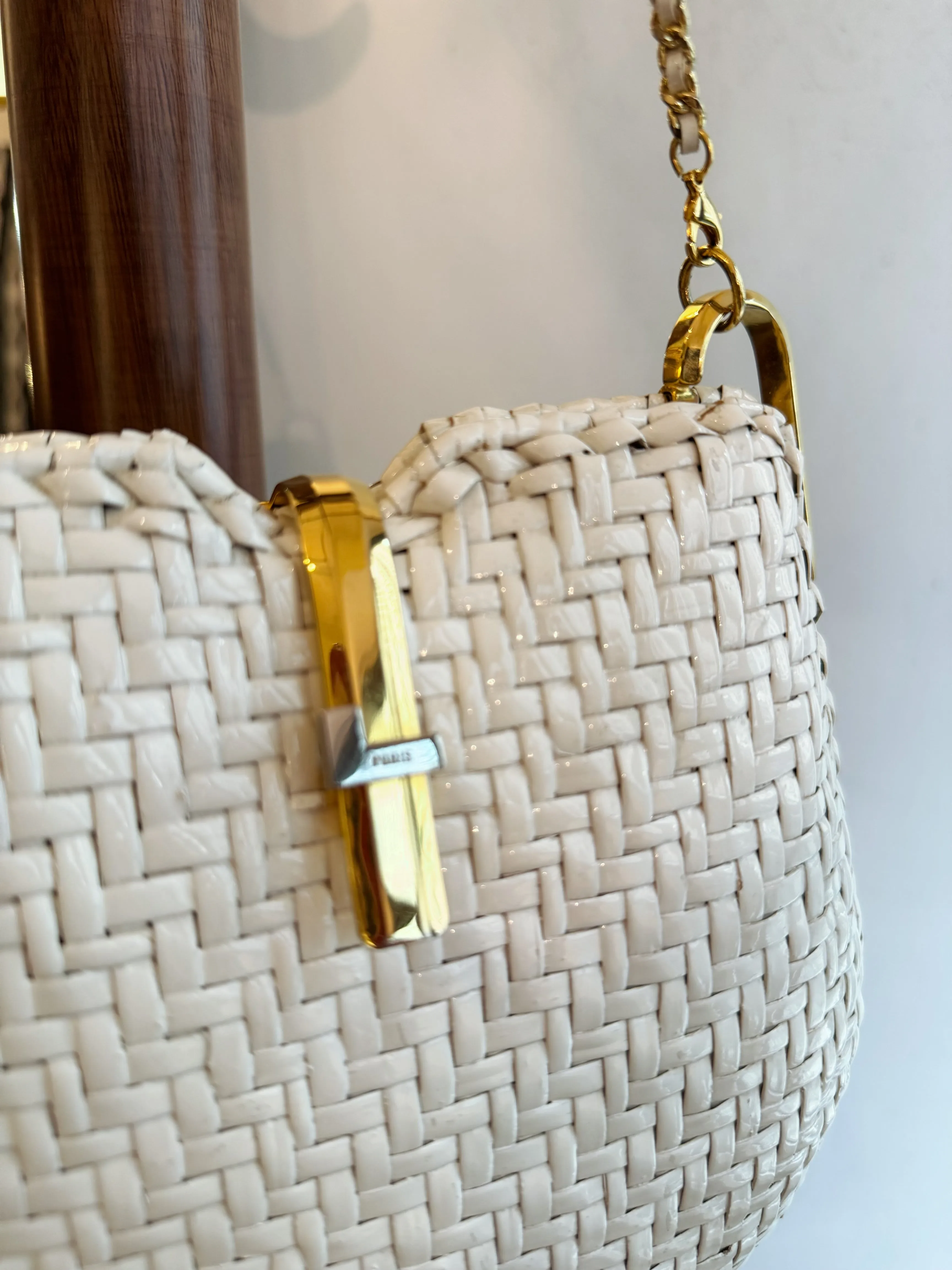 LANCEL Woven Chain Bag