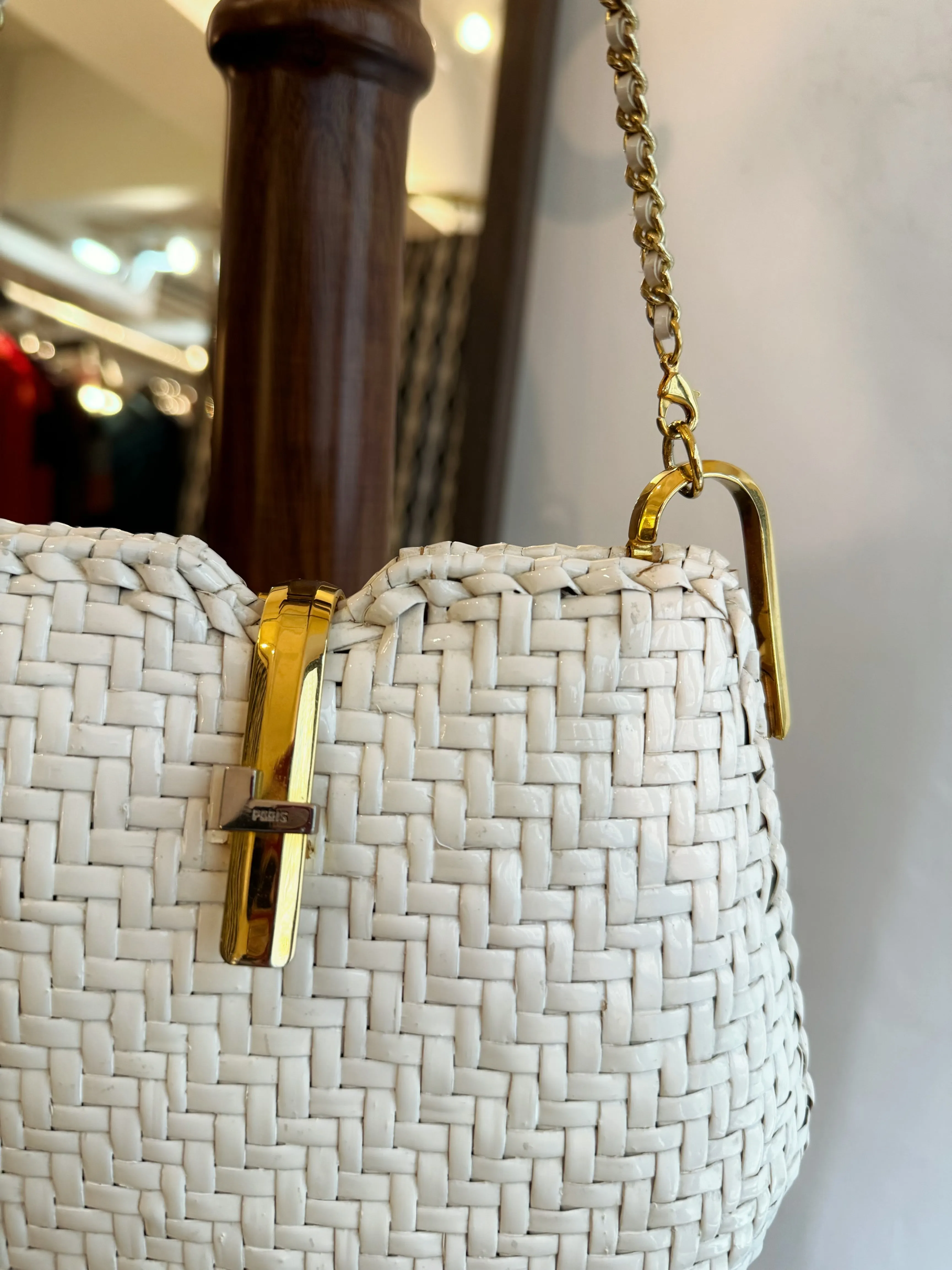 LANCEL Woven Chain Bag