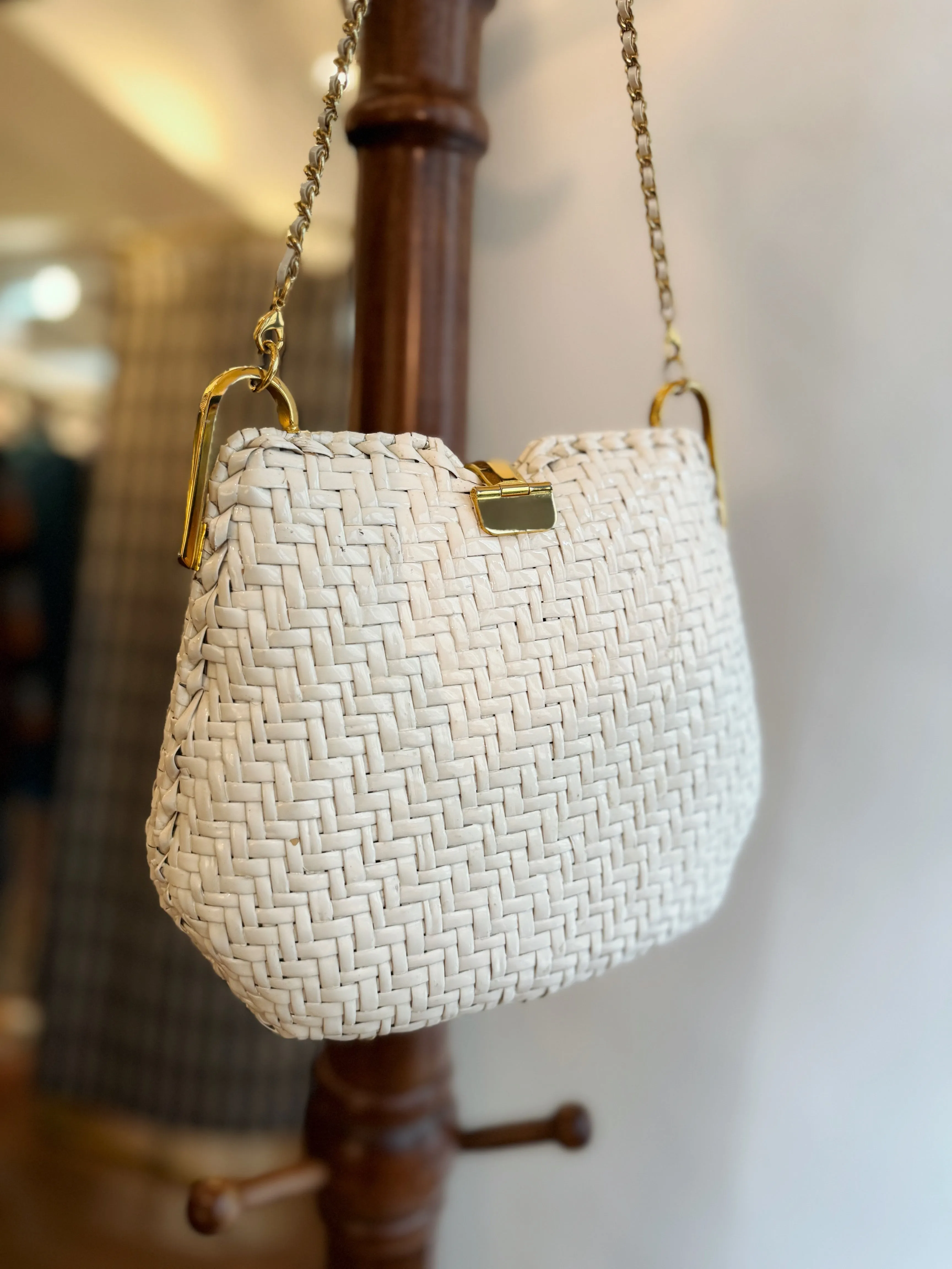 LANCEL Woven Chain Bag