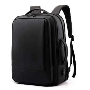 Large Capacity Oxford Backpack for Men Waterproof Bookbag Business Commute Bag with USB Charging Port