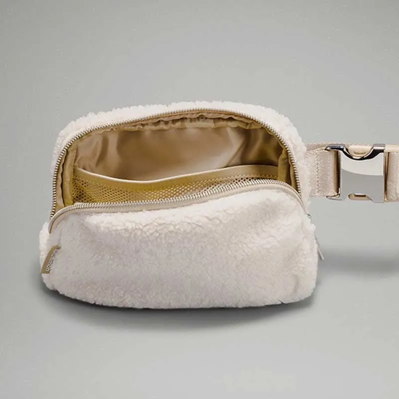 Lightweight Waist Bag for Women Men Soft Warm Plush Sling Bag
