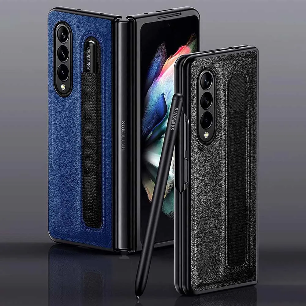 Luxury Business Phone Case With Pen Holder - Samsung Z Fold 3