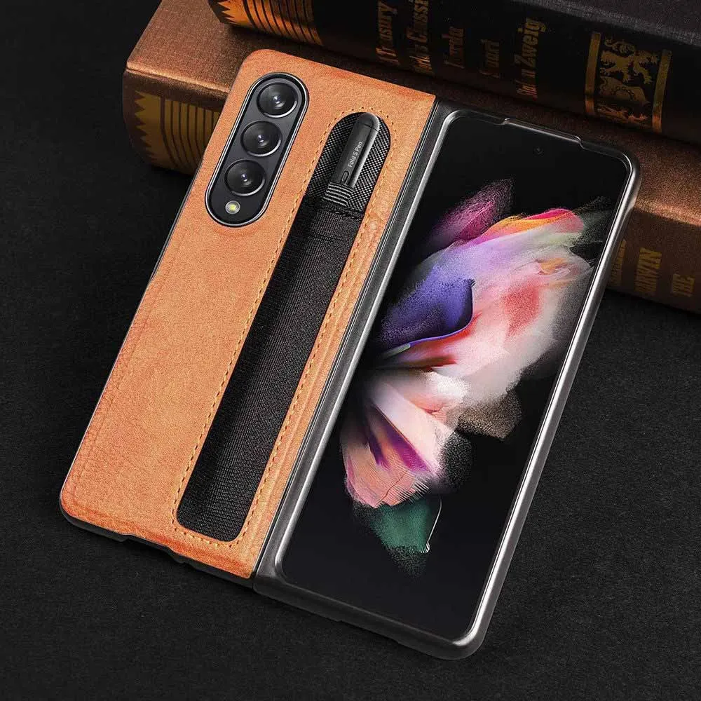 Luxury Business Phone Case With Pen Holder - Samsung Z Fold 3