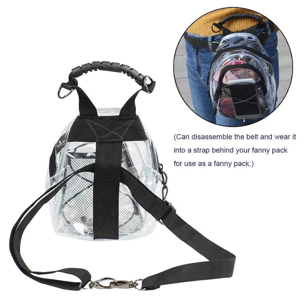 Magicbags Fashion Clear Fanny Pack, Stadium Approved Clear Crossbody Purse Bag,Multifunctional Waist Pack Perfect for Travel Festival Sports