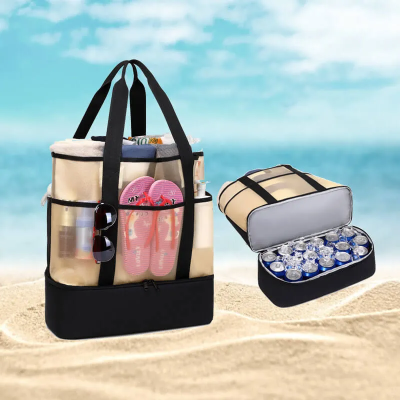 Outdoor Large Capacity and Multi-function Cooler Bag Beach Bag-Showtown