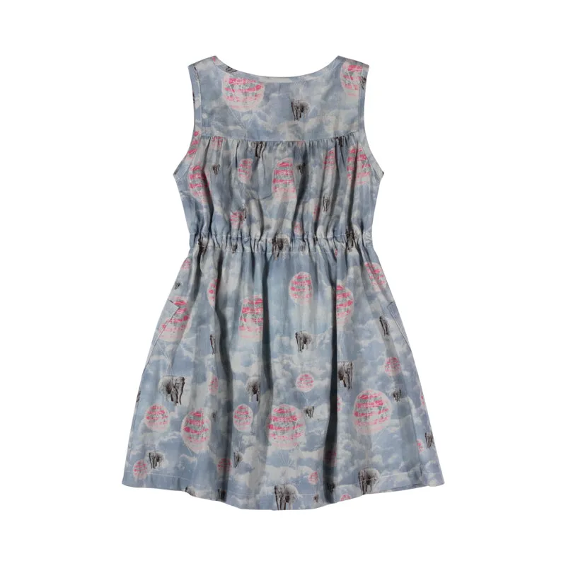 paper wings tee drawstring shift dress - elephant ride