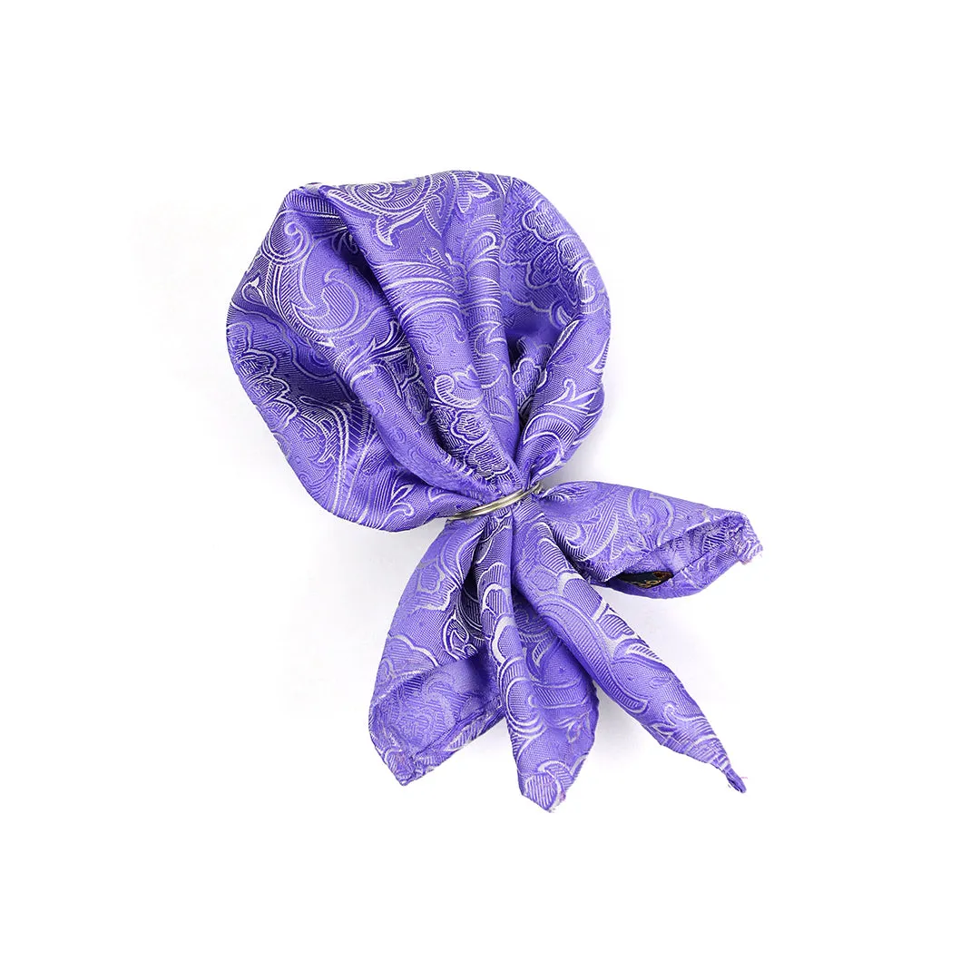 Peluche Fascinating Purple Neck Tie & Pocket Square Set for Men