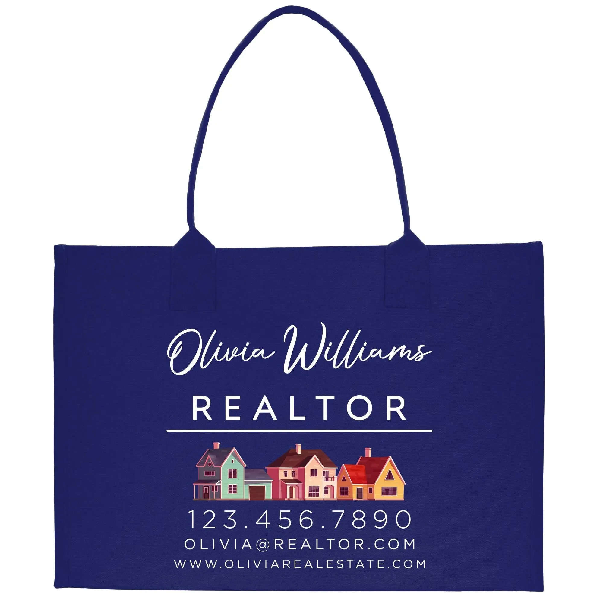 Realtor Tote Bag Personalized Business Tote Bag Custom Real Estate Agent Gift Bulk Business Logo Realtor Swag Real Estate Tote Bag (RT1006)