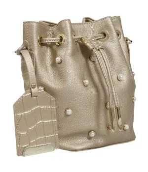 Roberto Cavalli HXLPBO 100 Gold Bucket Bag