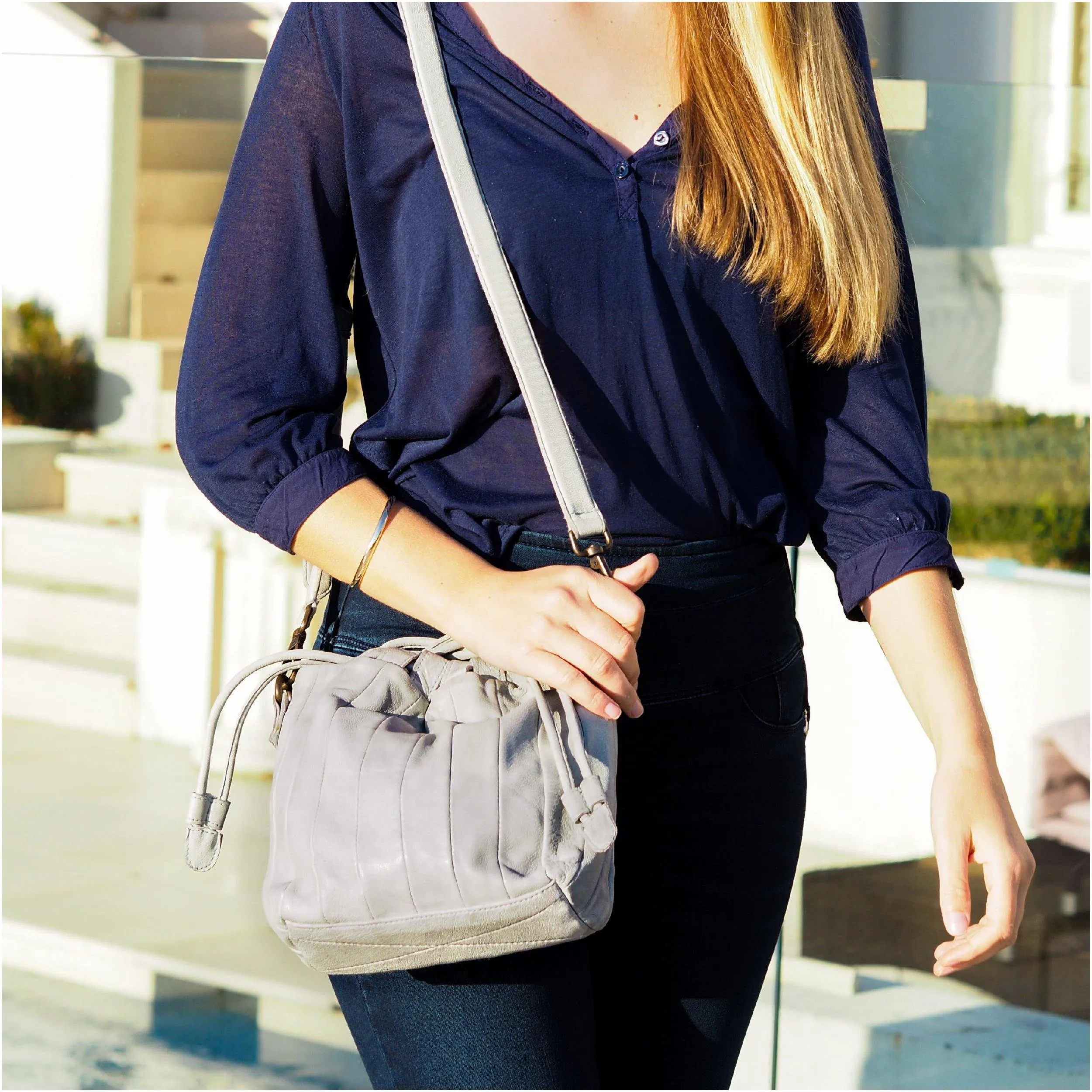 Ruby Bucket Bag | Light Grey