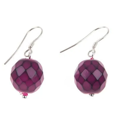 Serpentine Earrings (Fuchsia)