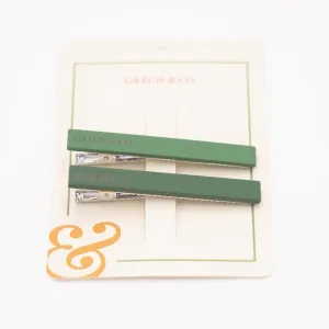 Set of 2 - 2 Toned Hair Clips - Orchard