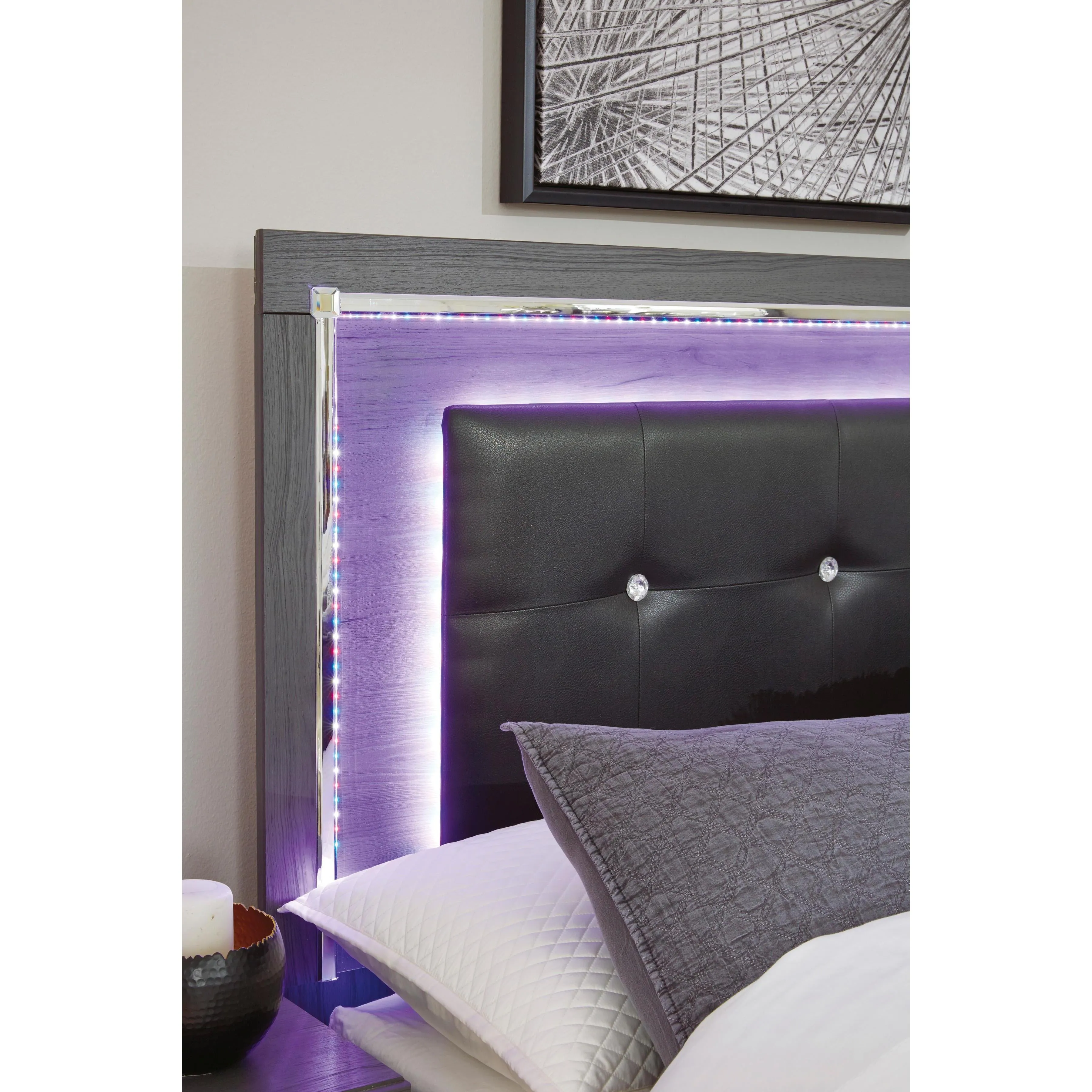Signature Design by Ashley Lodanna King Upholstered Panel Bed with Storage B214-56S/B214-58/B214-95/B100-14