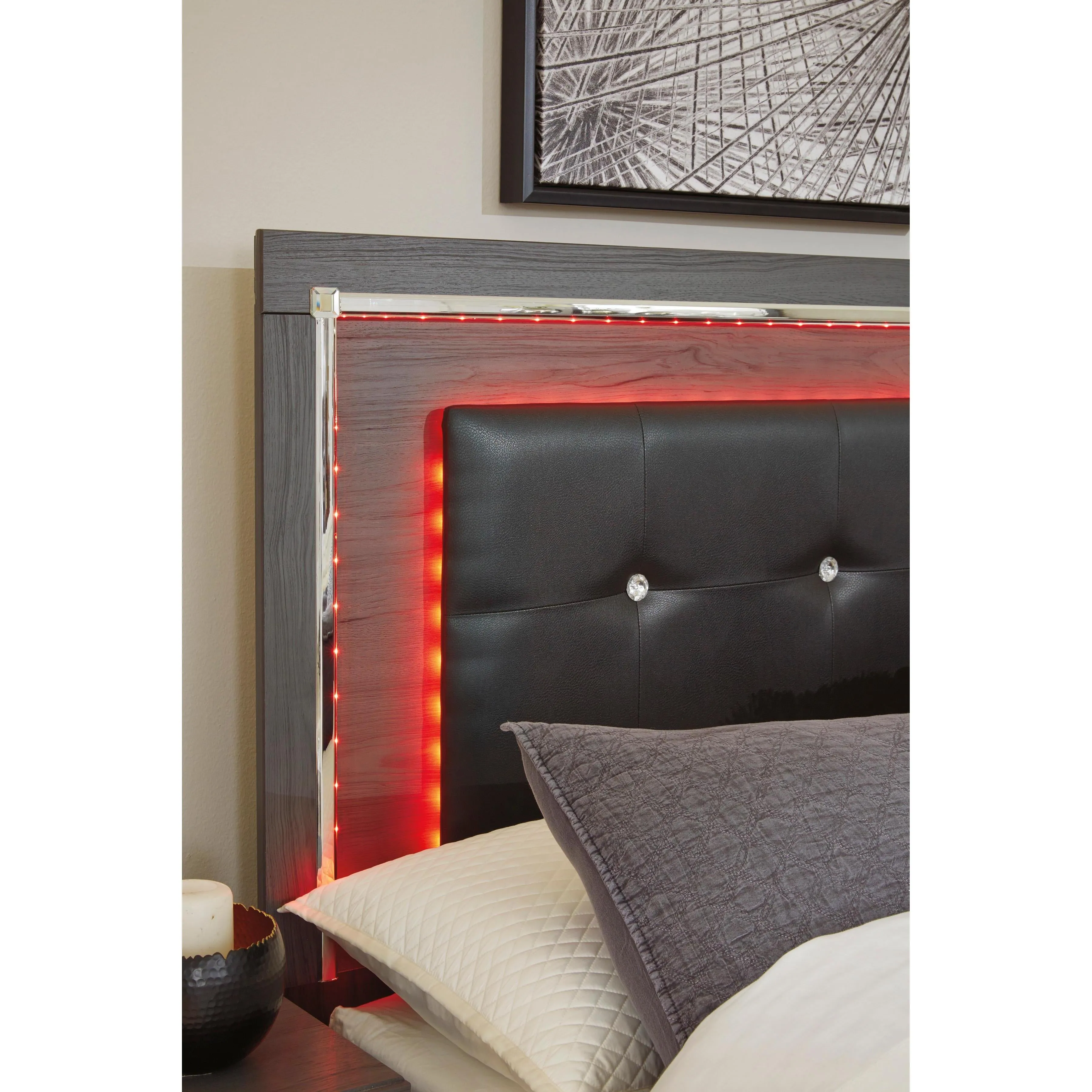 Signature Design by Ashley Lodanna King Upholstered Panel Bed with Storage B214-56S/B214-58/B214-95/B100-14